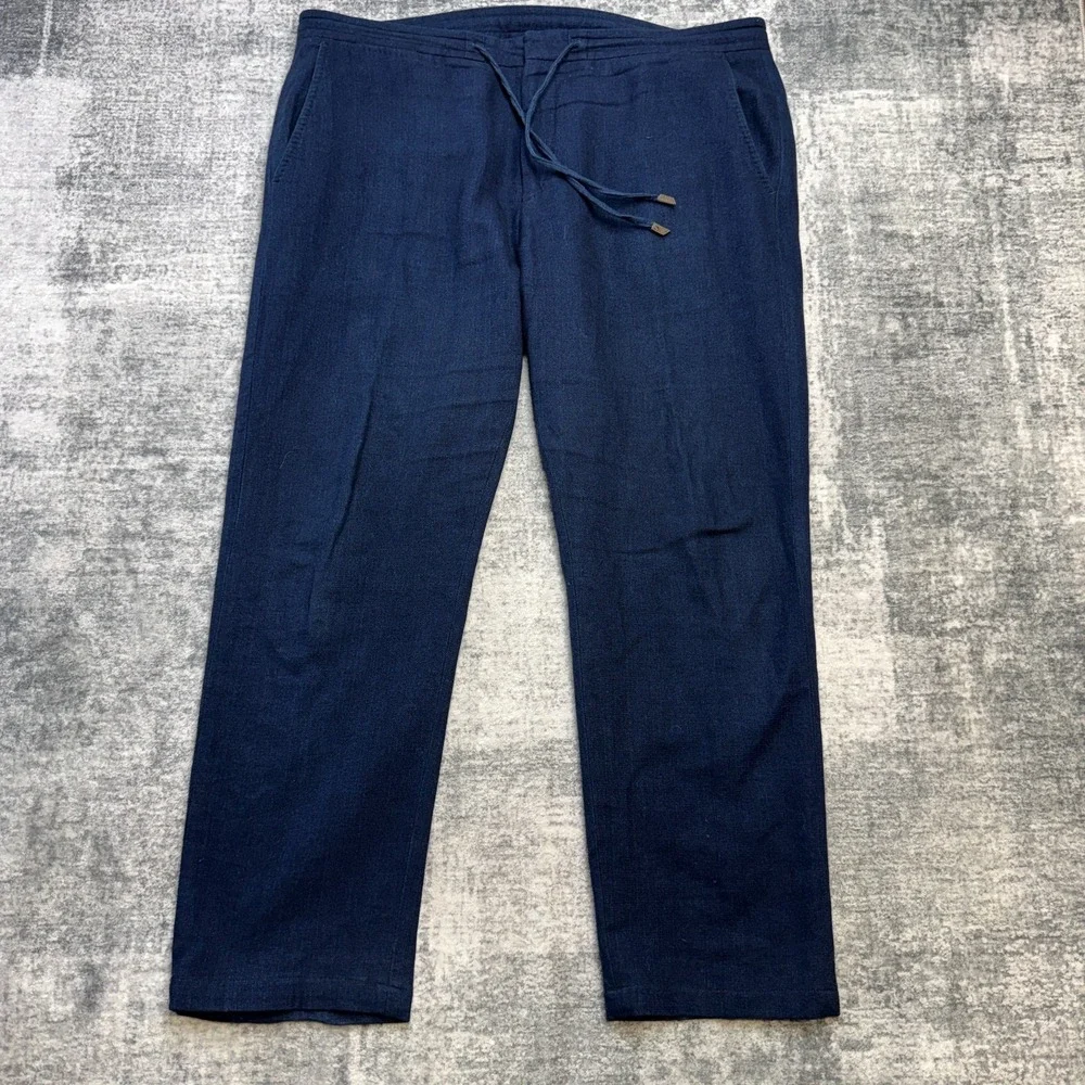 Ermenegildo Zegna Pants Mens 38x28 Blue Drawstring Trouser Jogger Quiet Luxury
